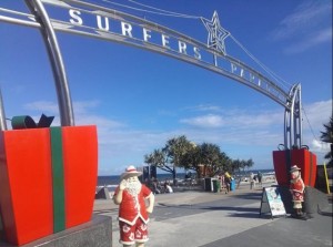 Santa on the beach