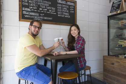 Students English conversation over coffee - challenges